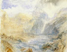 Joseph Mallord William Turner : Sample Study for The Pass of Faido 1842 : $279