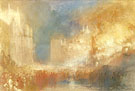 Joseph Mallord William Turner : The Burning of the Houses of Parliament 1834 : $275