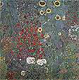 Gustav Klimt : Farm Garden With Sunflowers : $265