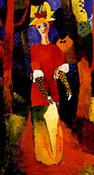 August Macke : Woman in Park 1914 : $255